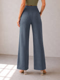 Women's Cotton Fabric High-Waist Wide Leg Palazzo Pants