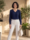 Women Solid V-Neck Regular Fit Top