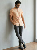 Vida Loca Half Sleeve Chinese collar Cotton Slim Shirt For men and Boys.