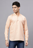 Men's Cotton Blend Slim Fit Short Kurta