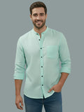 Vida Loca Full Sleeve Chinese collar Cotton Slim Shirt For men and Boys.