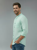 Vida Loca Full Sleeve Chinese collar Cotton Slim Shirt For men and Boys.