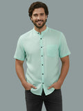 Vida Loca Half Sleeve Chinese collar Cotton Slim Shirt For men and Boys.