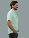 Vida Loca Half Sleeve Chinese collar Cotton Slim Shirt For men and Boys.