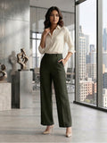 Vida Loca Green Color Trousers For Women And Girls