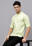 Men's Cotton Blend Slim Fit Short Kurta