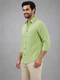 Men's White Self-Design Pure Cotton Straight Kurta | Mandarin Collar | Full Sleev