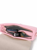 Women’s Stylish PU Leather Handbag | Pink & Cream Structured Shoulder Bag with Adjustable Strap