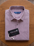 Men’s Pure Cotton Textured Pink Casual Shirt – Regular fit, Full Sleeves