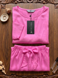 Vida Loca Pink Two Piece Set, Loungewear Set T-shirt & Shorts, Short Sleeve Women And Girls