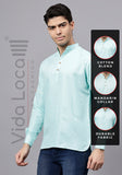 Men's Cotton Blend Slim Fit Short Kurta