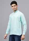 Men's Cotton Blend Slim Fit Short Kurta