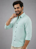 Men's White Self-Design Pure Cotton Straight Kurta | Mandarin Collar | Full Sleev
