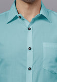 Men's Cotton Blend Slim Fit Formal Shirt