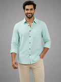 Men's White Self-Design Pure Cotton Straight Kurta | Mandarin Collar | Full Sleev