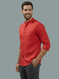 Vida Loca Full Sleeve Chinese collar Cotton Slim Shirt For men and Boys.