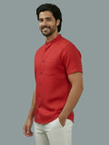 Vida Loca Half Sleeve Chinese collar Cotton Slim Shirt For men and Boys.