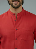 Vida Loca Half Sleeve Chinese collar Cotton Slim Shirt For men and Boys.