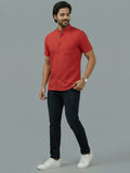 Vida Loca Half Sleeve Chinese collar Cotton Slim Shirt For men and Boys.