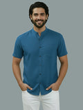 Vida Loca Half Sleeve Chinese collar Cotton Slim Shirt For men and Boys.