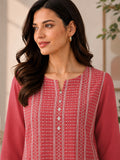 Women’s Red Pure Cotton Printed Kurti Top with 3/4 Sleeves