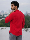 Men's White Self-Design Pure Cotton Straight Kurta | Mandarin Collar | Full Sleev