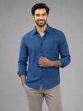 Men's White Self-Design Pure Cotton Straight Kurta | Mandarin Collar | Full Sleev