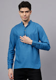 Men's Cotton Blend Slim Fit Short Kurta