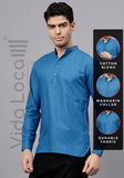 Men's Cotton Blend Slim Fit Short Kurta