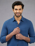 Men's White Self-Design Pure Cotton Straight Kurta | Mandarin Collar | Full Sleev