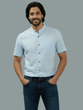 Vida Loca Half Sleeve Chinese collar Cotton Slim Shirt For men and Boys.