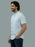 Vida Loca Half Sleeve Chinese collar Cotton Slim Shirt For men and Boys.