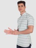 Mens Multi Strip Half Sleeve Shirt