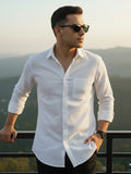 पुरुषों की सिंगल स्ट्रिप पूरी बाजू की कमीज