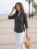 Women’s Striped Viscose Rayon Casual Shirt – Elegant Smart Fit Top
