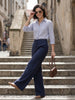 Women’s Premium Cotton Stripe Formal Shirt – Smart Casual Office Wear Top