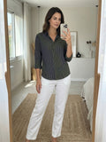 Women’s Striped Viscose Rayon Casual Shirt – Elegant Smart Fit Top