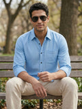 Men's White Self-Design Pure Cotton Straight Kurta | Mandarin Collar | Full Sleev