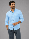 Men's White Self-Design Pure Cotton Straight Kurta | Mandarin Collar | Full Sleev