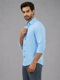Men's White Self-Design Pure Cotton Straight Kurta | Mandarin Collar | Full Sleev