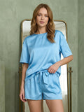 Vida Loca SKY BLUE Two Piece Set, Loungewear Set T-shirt & Shorts, Short Sleeve Women And Girls