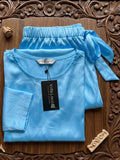 Vida Loca SKY BLUE Two Piece Set, Loungewear Set T-shirt & Shorts, Short Sleeve Women And Girls