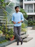 Men's White Self-Design Pure Cotton Straight Kurta | Mandarin Collar | Full Sleev