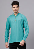 Men's Cotton Blend Slim Fit Short Kurta