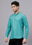 Men's Cotton Blend Slim Fit Short Kurta