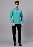 Men's Cotton Blend Slim Fit Short Kurta