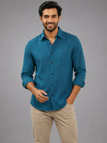Men's White Self-Design Pure Cotton Straight Kurta | Mandarin Collar | Full Sleev