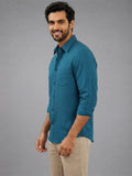 Men's White Self-Design Pure Cotton Straight Kurta | Mandarin Collar | Full Sleev
