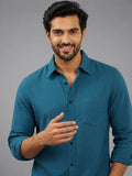 Men's White Self-Design Pure Cotton Straight Kurta | Mandarin Collar | Full Sleev