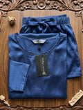 Vida Loca Royal Blue Two Piece Set, Loungewear Set T-shirt & Shorts, Short Sleeve Women And Girls